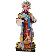 Amazon.co.jp: 京劇人物人形手芸品置物中国伝統の手作りシルク